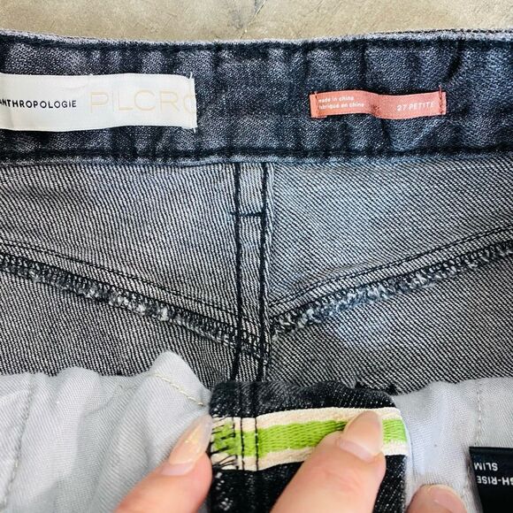 🚨Final Sale Anthropologie Pilcro Studd Ultra High Rise Straight Leg Jeans 27 P - Picture 10 of 12